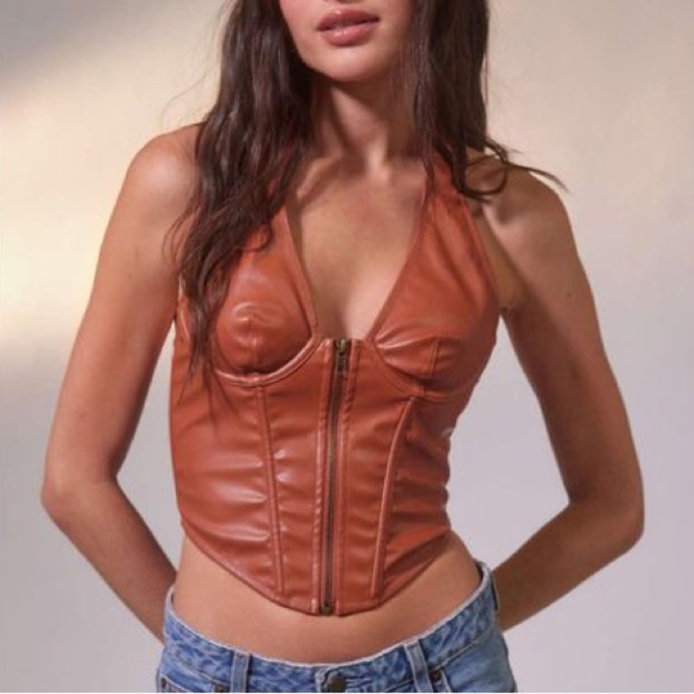 Out from Under Hot Stuff Faux Leather Corset